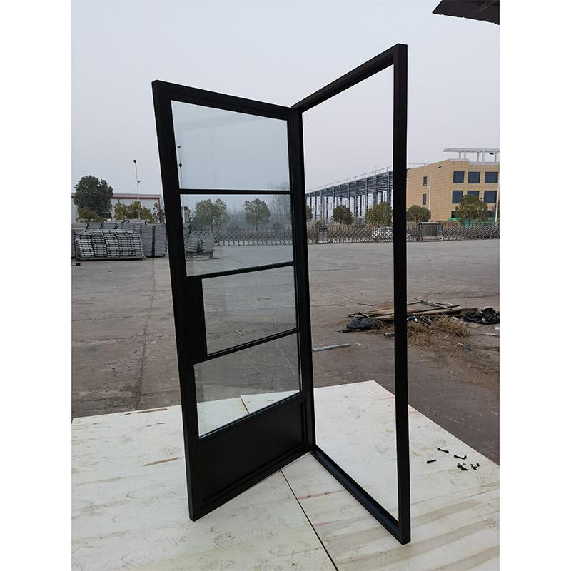 iron glass door
