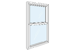 fenêtres en vinyle à guillotine simple